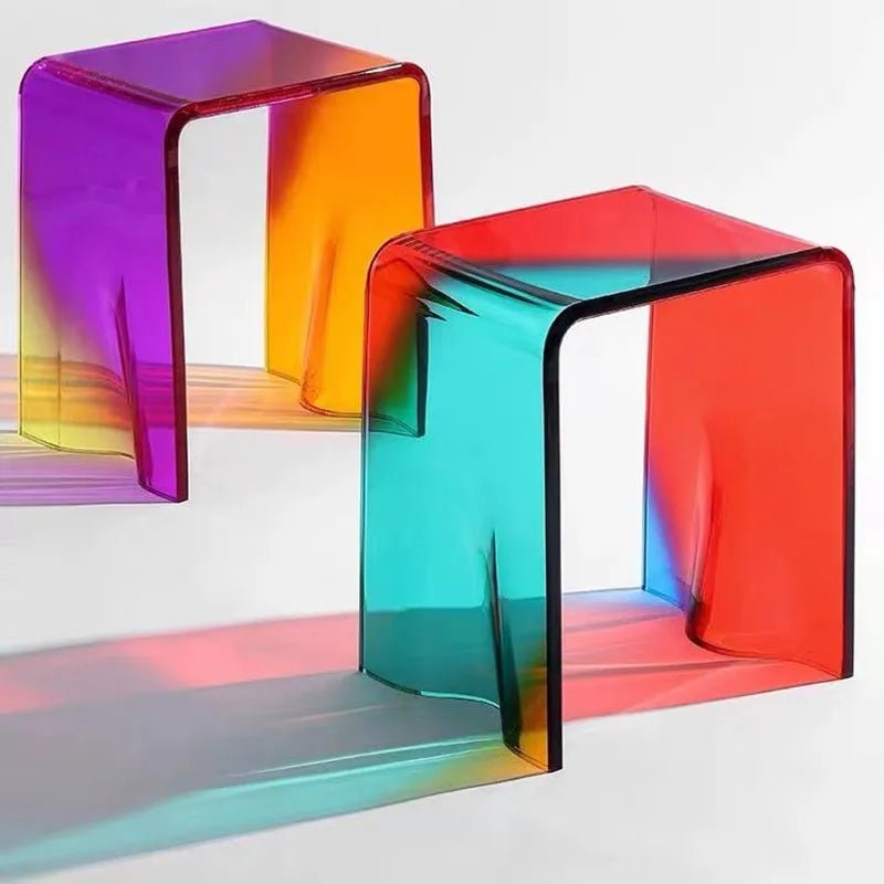 Acrylic Aurora Coloured Side Table - The House Of BLOC