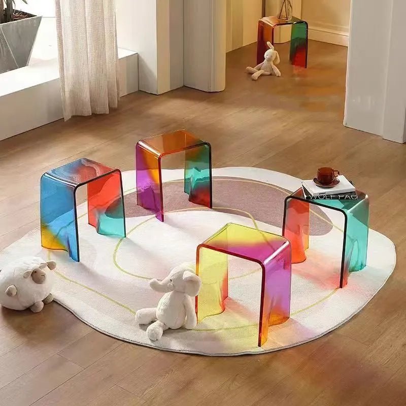 Acrylic Aurora Coloured Side Table - The House Of BLOC