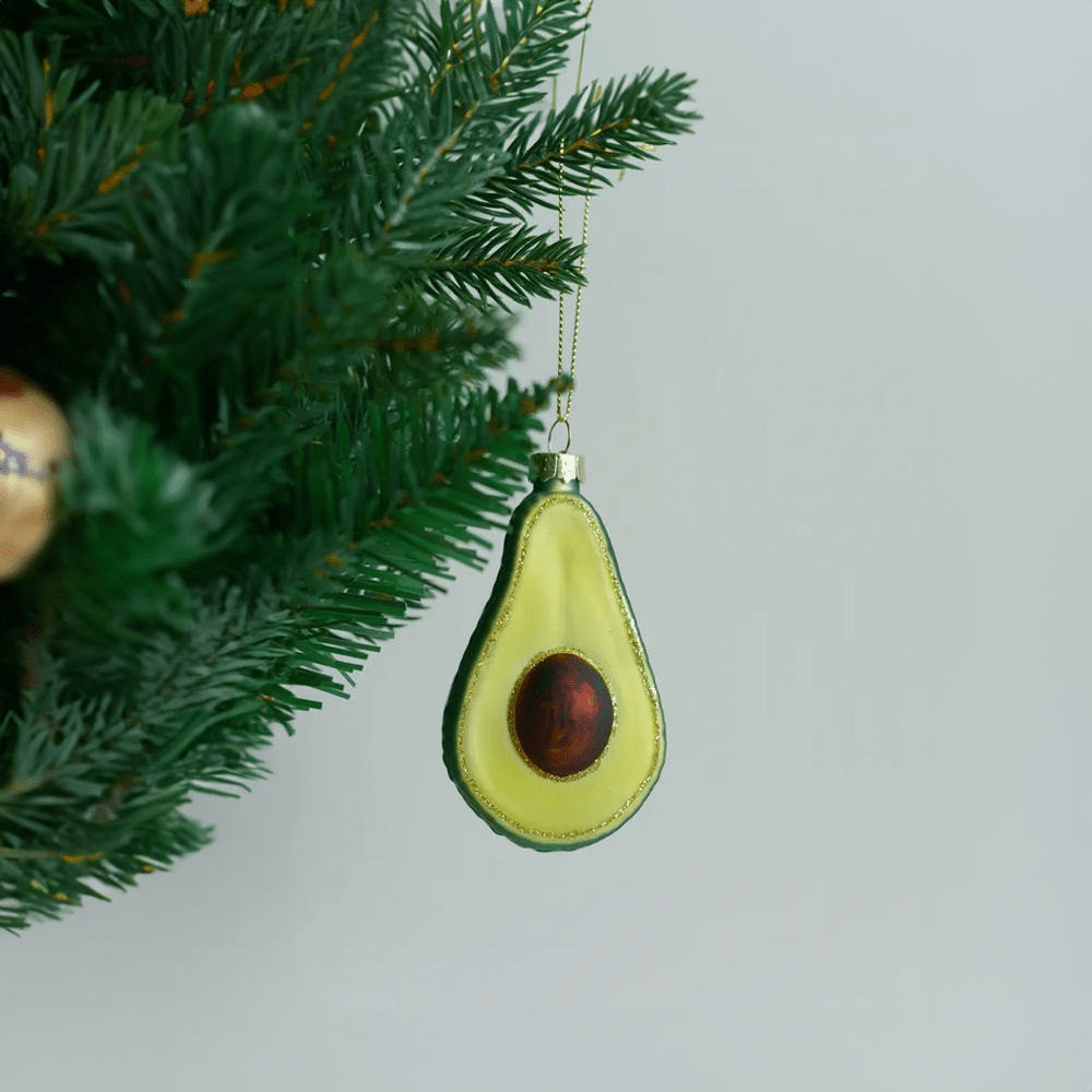 Avocado Glass Christmas Tree Ornament - The House Of BLOC