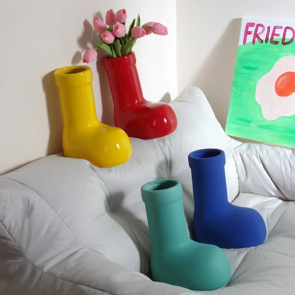 Bright Ceramic Wellington Boot Vase - The House Of BLOC