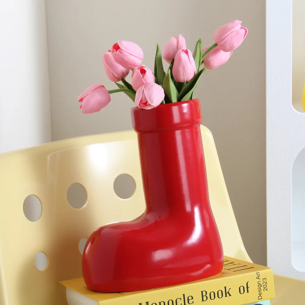 Bright Ceramic Wellington Boot Vase - The House Of BLOC