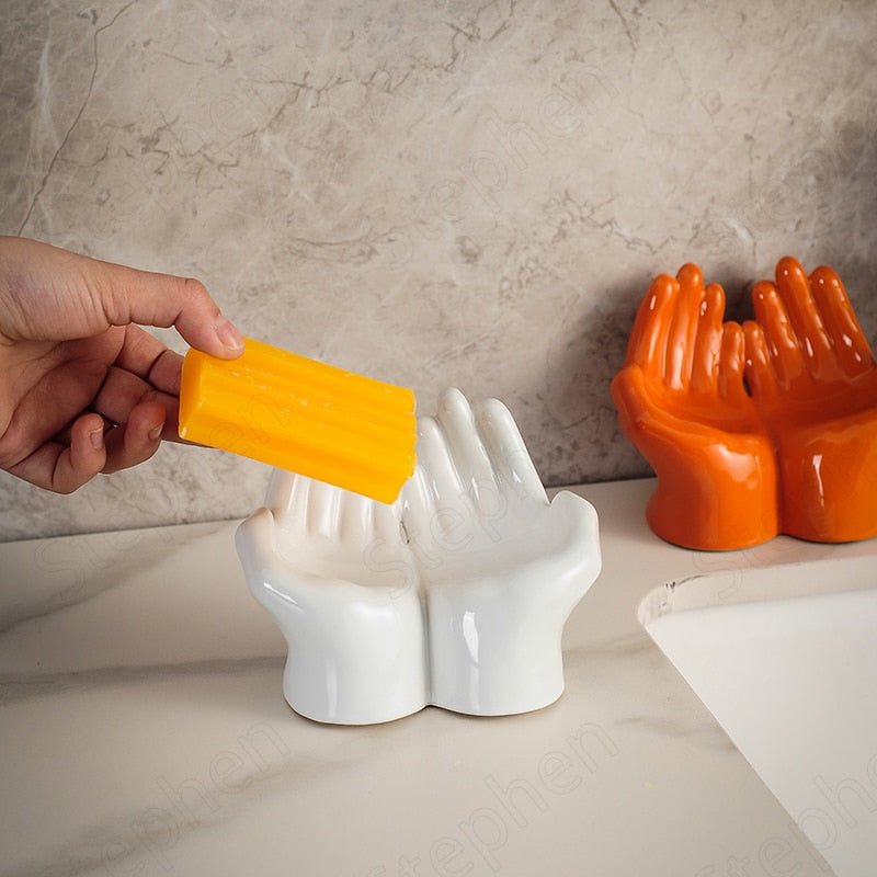 Ceramic Cartoon Palm Soap Holder - The House Of BLOC