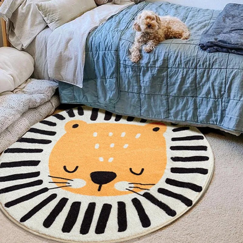 Children's Round Cartoon Bedroom Rug - The House Of BLOC