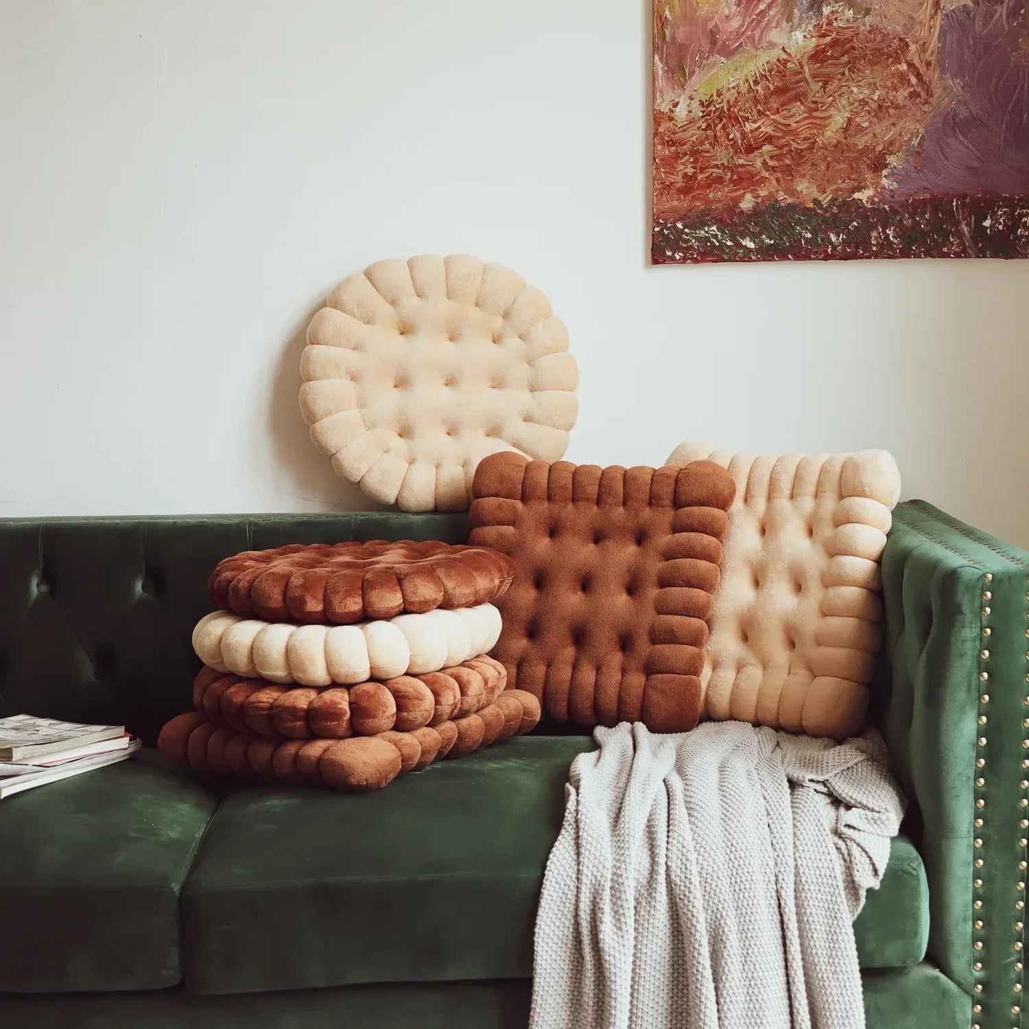 Cookie Biscuit Shape Cosy Cushion - The House Of BLOC