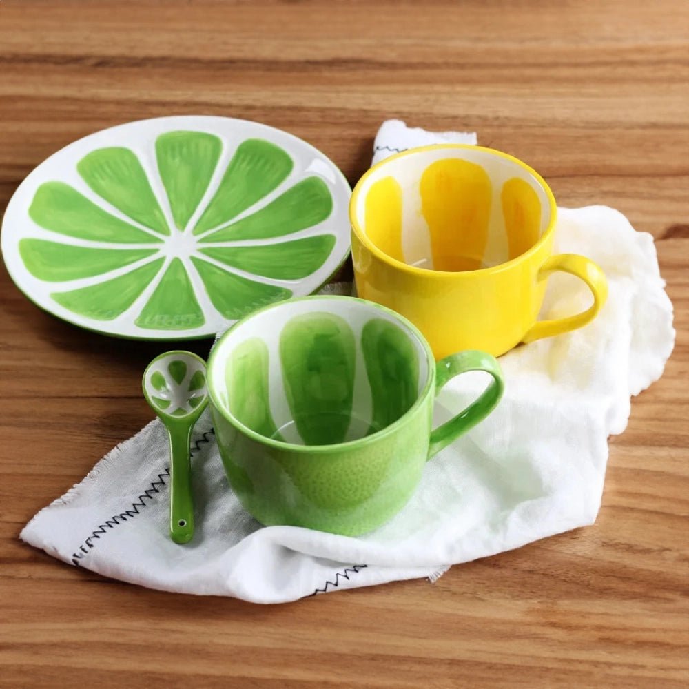 Fruit Design Mug & Saucer Set - The House Of BLOC