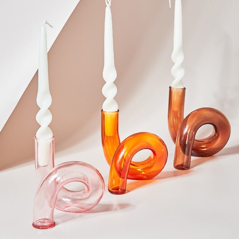 Glass Vase Candle Holders - The House Of BLOC