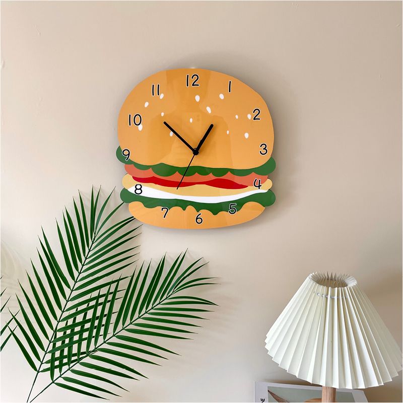 'Hamburger' Shaped Cartoon Silent Wall Clock - The House Of BLOC