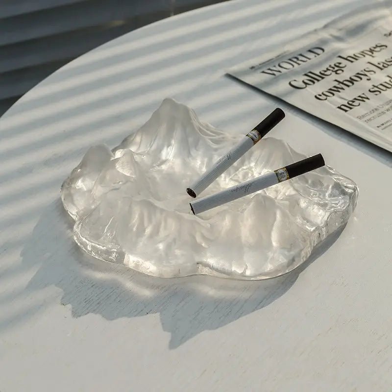 Ice Style Mountain Glass Ashtray Decoration - The House Of BLOC