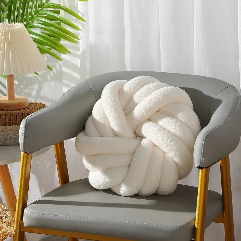 Lamb's Wool Knotted Throw Cushion - The House Of BLOC