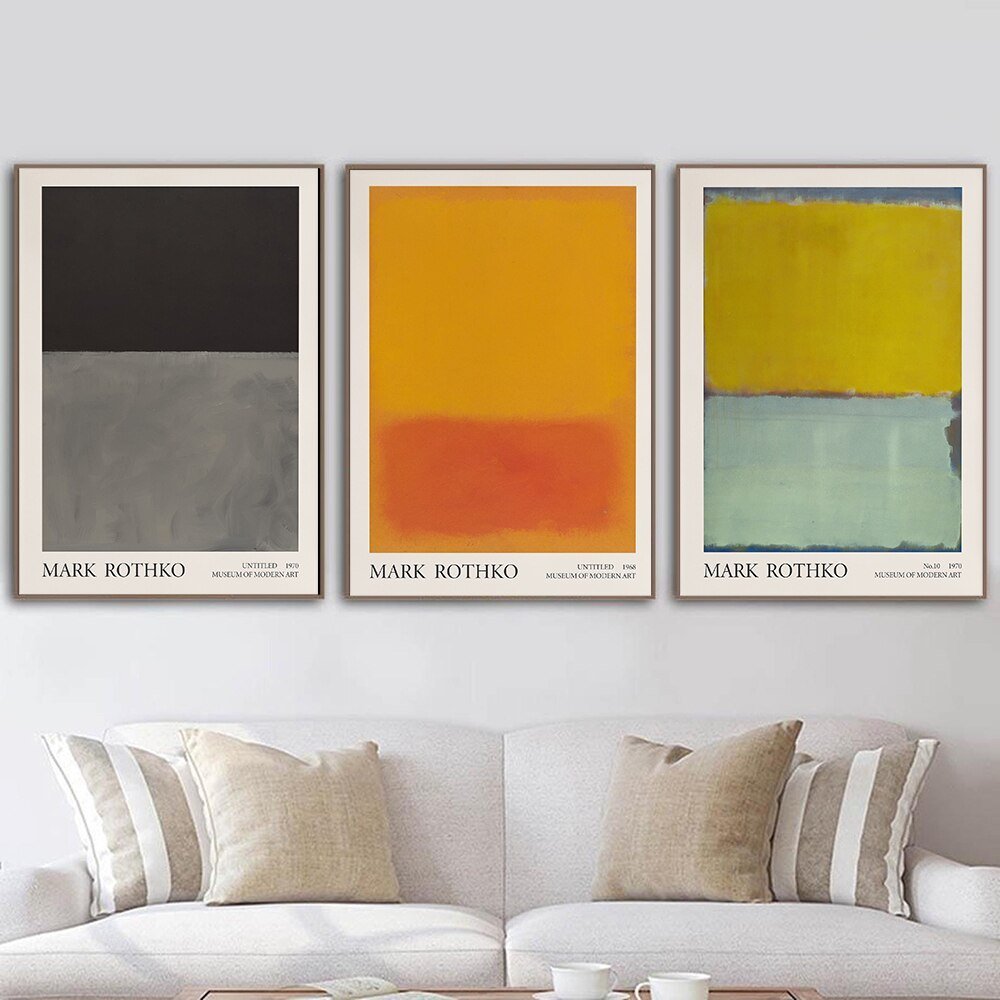 Mark Rothko Abstract Colour Canvas Poster - The House Of BLOC