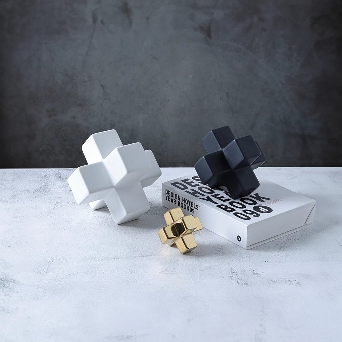 Minimalist Ceramic Cross Decoration - The House Of BLOC