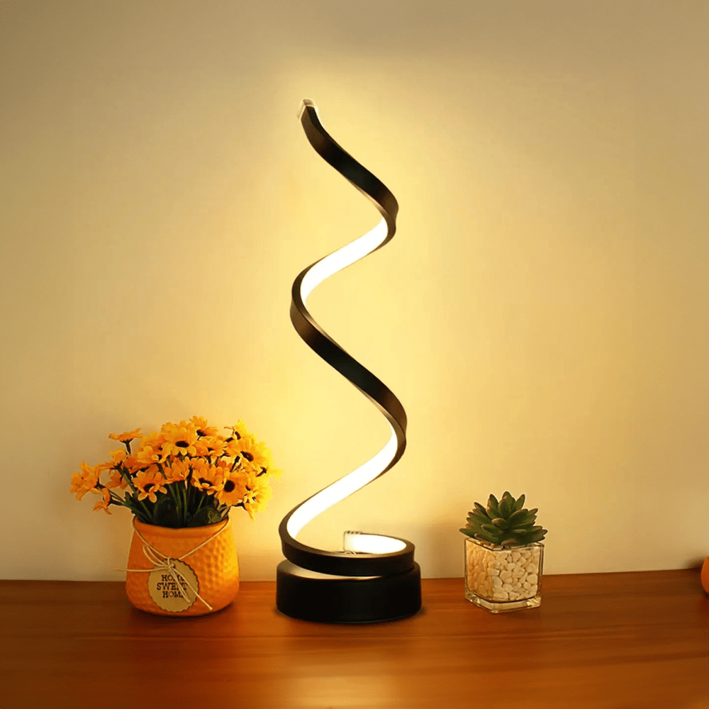 Minimalist Spiral Table Lamp - The House Of BLOC