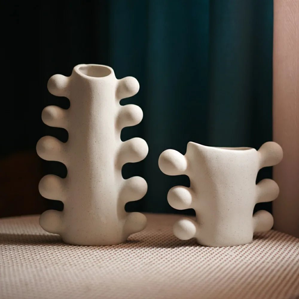 Minimalist Unglazed Ceramic Vase - The House Of BLOC