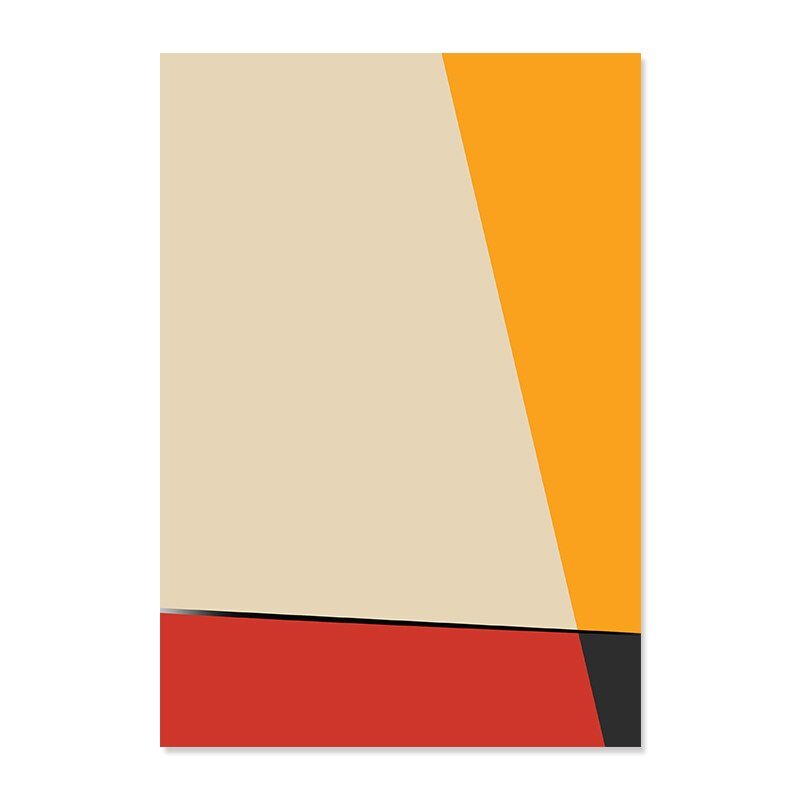 Modern Abstract Graphic Shape Canvas Wall Art Poster - The House Of BLOC