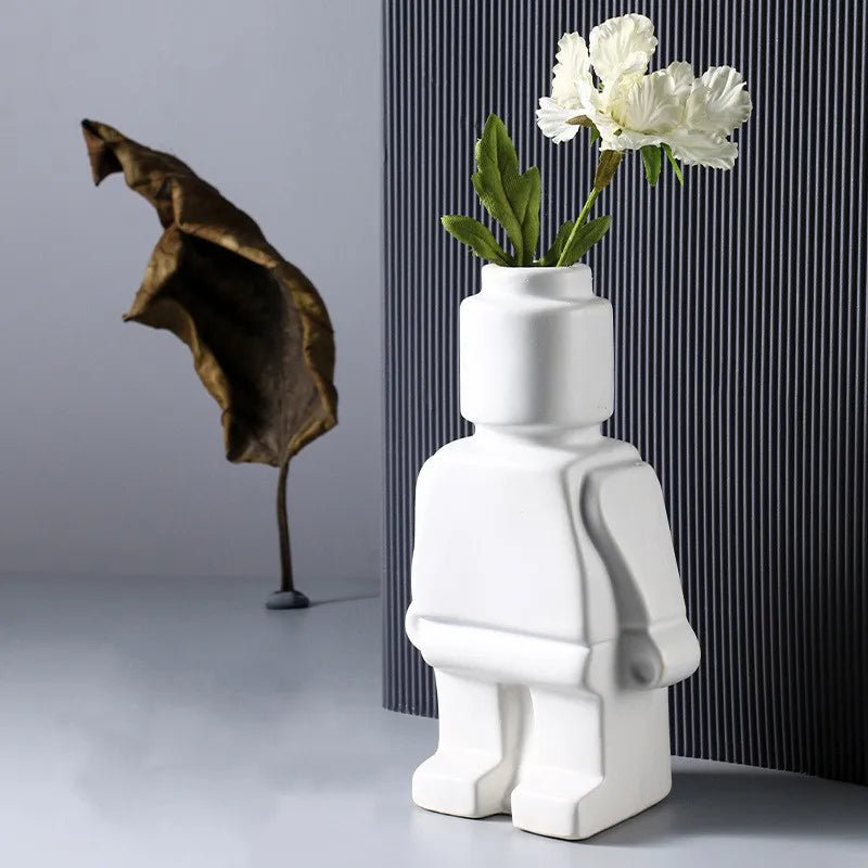 Nordic Style Minimal Ceramic 'Robot' Vase - The House Of BLOC