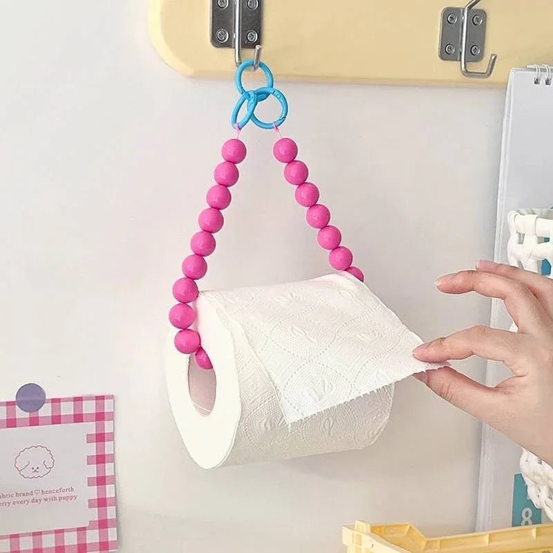 Novelty Beaded Hanging Toilet Roll Holder - The House Of BLOC