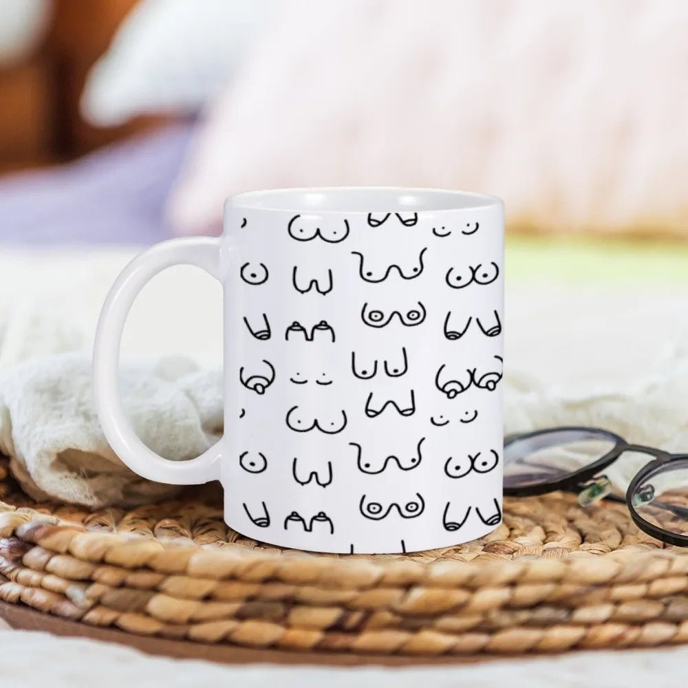 Novelty Funny Boobs Ceramic Coffee Mug - The House Of BLOC