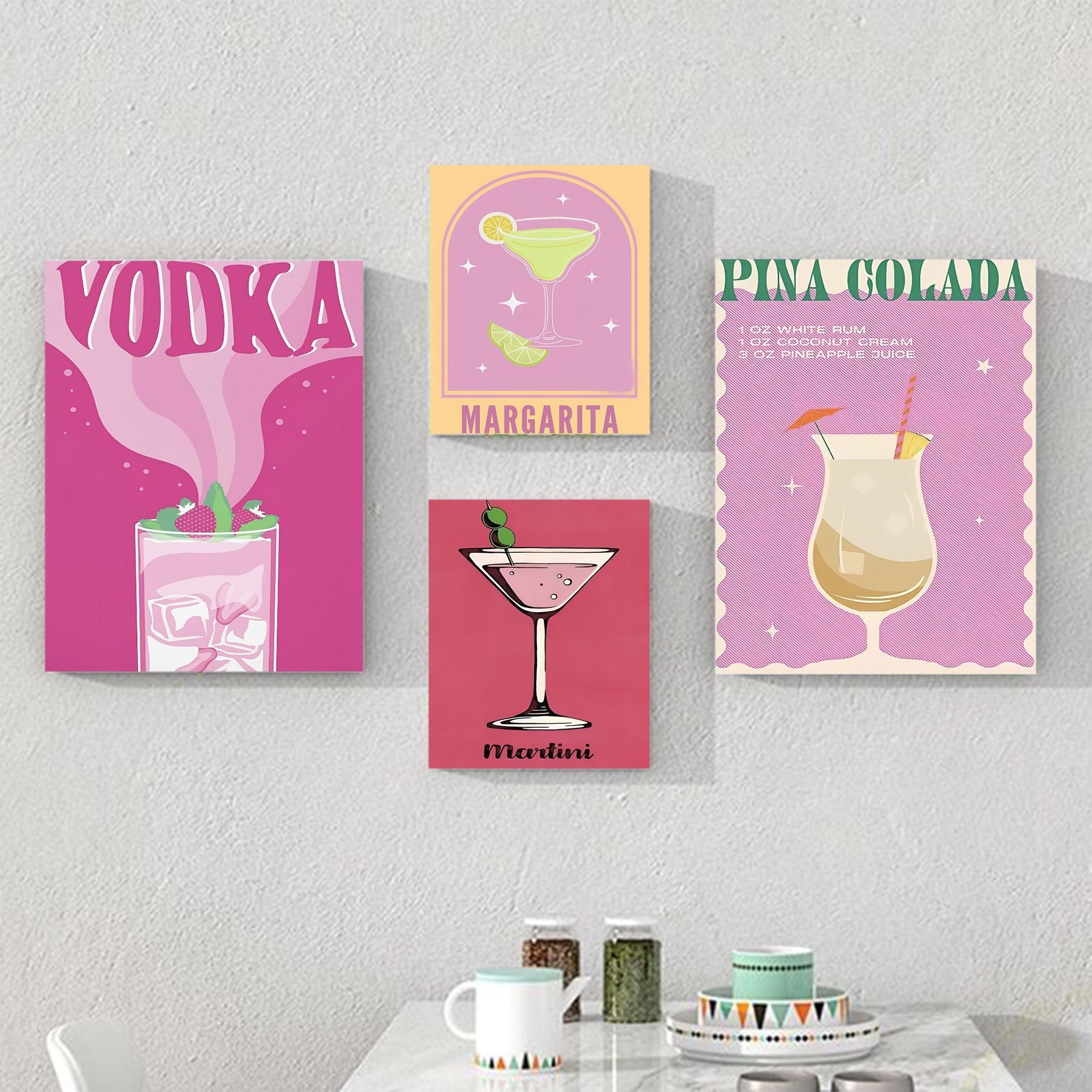 Retro Cartoon Style Drinks Posters - The House Of BLOC