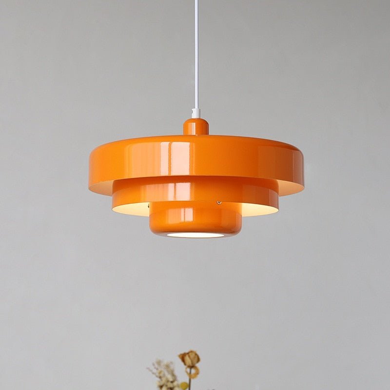 Retro Danish Style Orange Pendant Light - The House Of BLOC