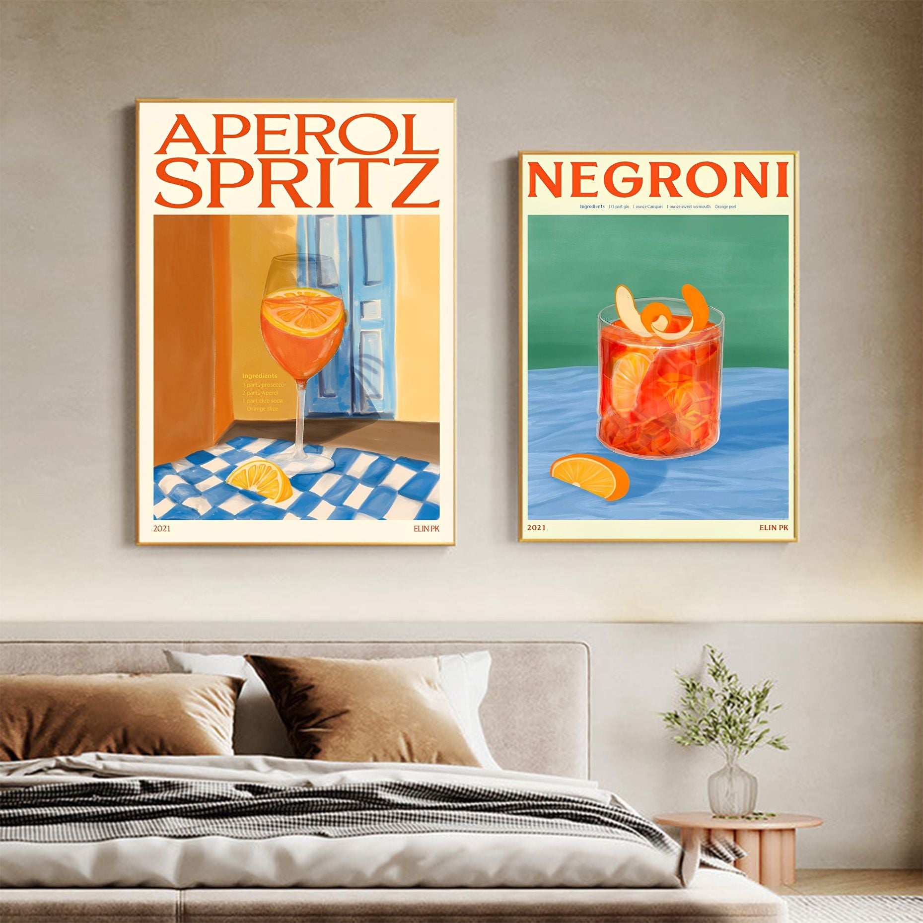 Retro Drinks Wall Art Sticker Posters - The House Of BLOC