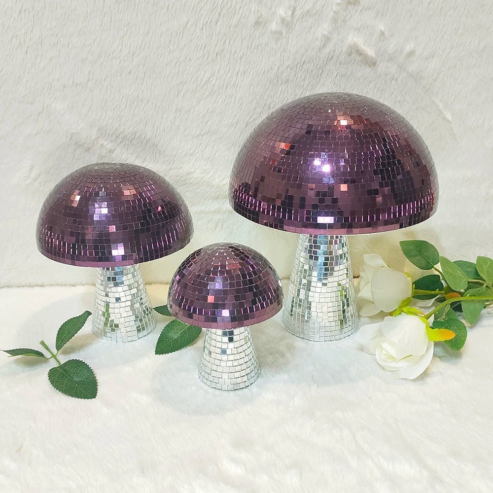 Retro Purple Mushroom Disco Mirror Ball - The House Of BLOC