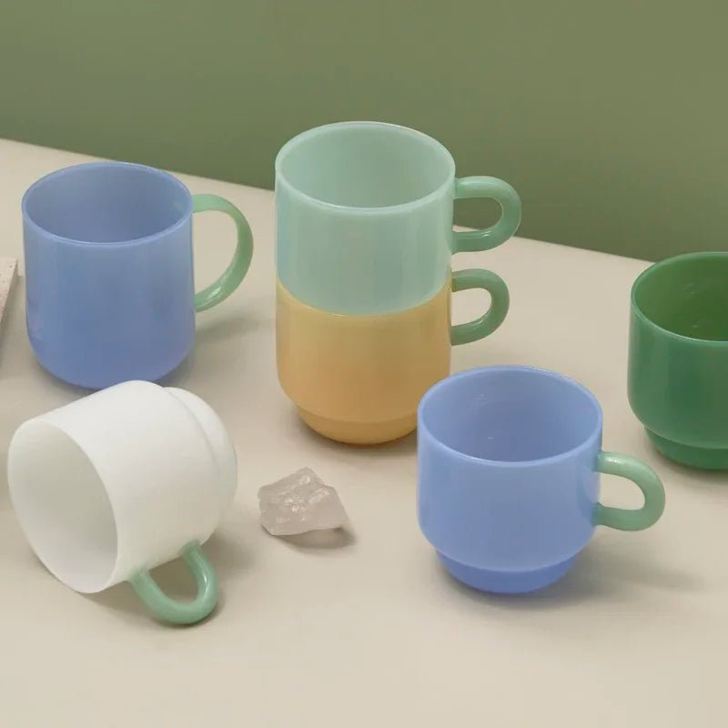 Retro Style Stackable Jade Green Mug - The House Of BLOC