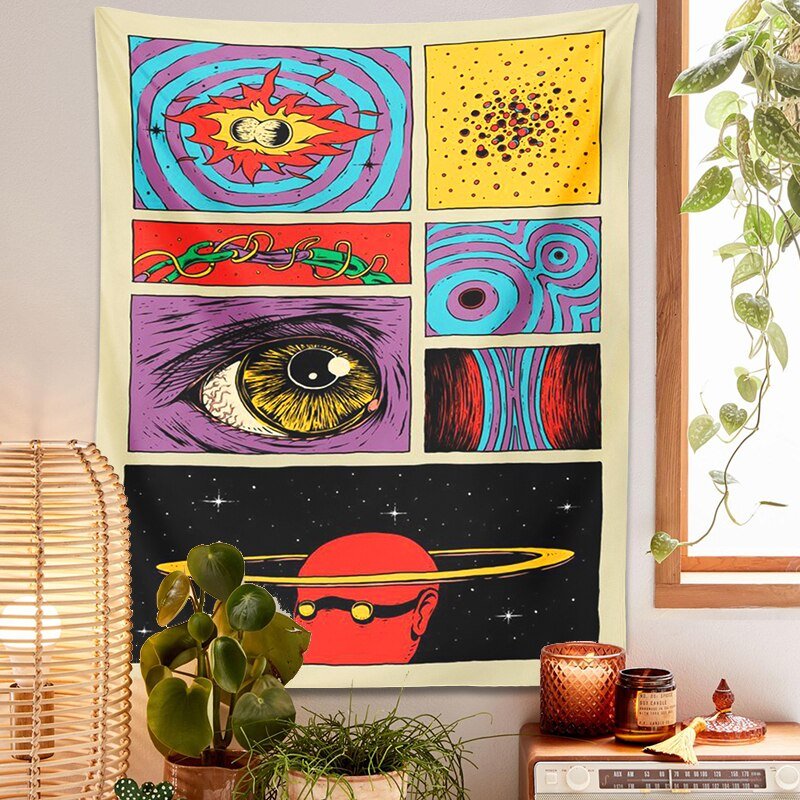 Starry Sky Psychedelic Tapestry Wall Hanging - The House Of BLOC