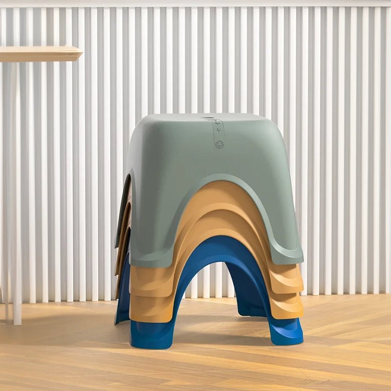 Thickened Plastic Stackable Square Stool - The House Of BLOC