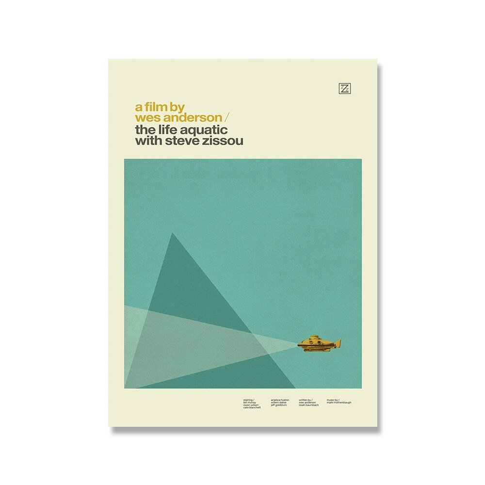 Wes Anderson Minimalist Movie Inspired Canvas Wall Art Posters - The House Of BLOC